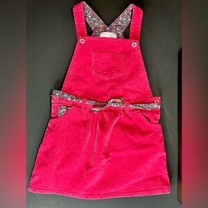 Cadet Rousselle Pink Cordory Overall Dress